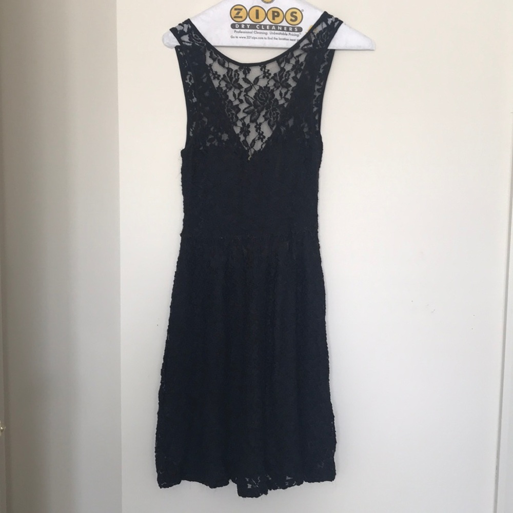 Black lace dress